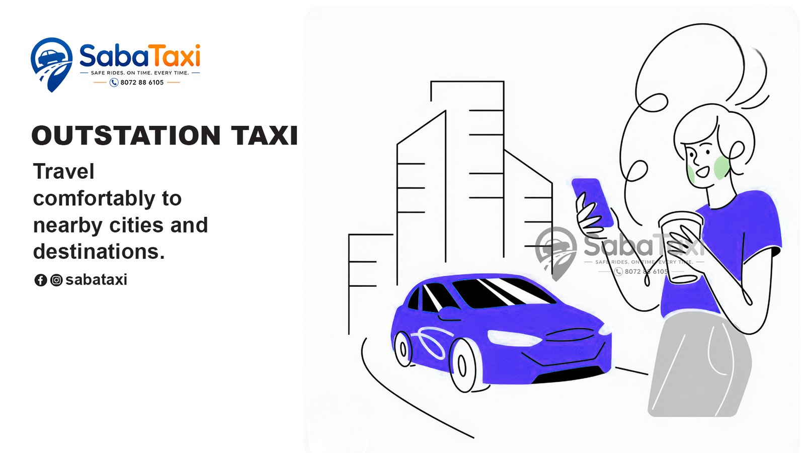 Outstation Taxi Travel comfortably to nearby cities and destinations.